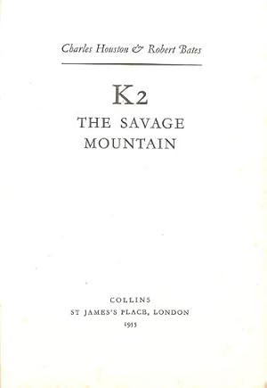 Seller image for K2: The Savage Mountain for sale by WeBuyBooks 2