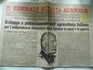 IL GIORNALE D'ITALIA AGRICOLO Domenica 1 Novembre 1942 - XXI PRIMO VENTENNALE DEL REGIME FASCISTA