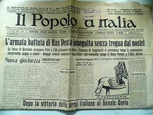 IL POPOLO D' ITALIA Martedì 21 Gennaio 1936 - Anno XIV L' ARMA BATTUTA DI RAS DESTA' INSEGUITA SE...