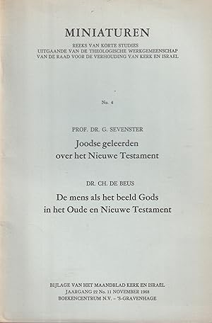 Bild des Verkufers fr Joodse geleerden over het Nieuwe Testament | De mens als het beeld Gods in het Oude en Nieuwe Testament zum Verkauf von In 't Wasdom - antiquariaat Cornelissen & De Jong