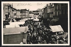 Carte postale Riberac, Journée de Marché