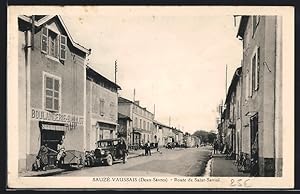 Carte postale Sauzé-Vaussais, Route de Saint-Saviol