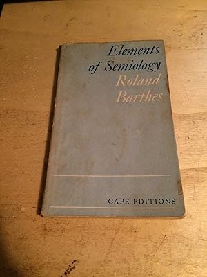 Seller image for Elements of Semiology for sale by Dreadnought Books