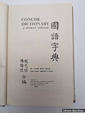 Imagen del vendedor de Concise Dictionary of Spoken Chinese a la venta por Librairie Alain Brieux