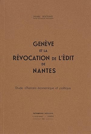 Genève et la révocation de l'Edit de Nantes