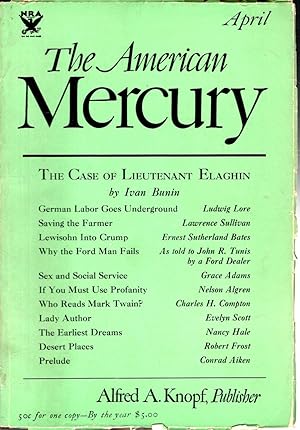 Seller image for The American Mercury Volume XXXII, No. 124; April, 1934 for sale by Dorley House Books, Inc.