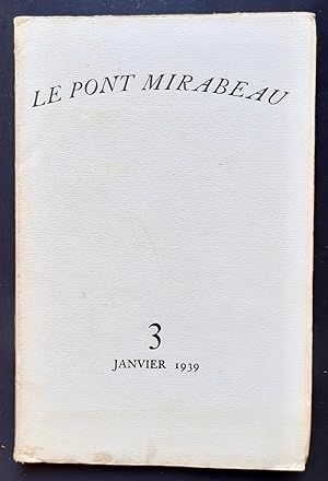 Seller image for Le Pont Mirabeau : n 3, janvier 1939. for sale by Le Livre  Venir