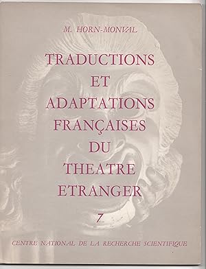 Répertoire bibliographique des traductions et adaptations françaises du théâtre étranger du XVe s...