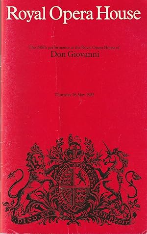 Immagine del venditore per Programmheft Wolfgang Amadeus Mozart DON GIOVANNI 26 May 1983 venduto da Programmhefte24 Schauspiel und Musiktheater der letzten 150 Jahre