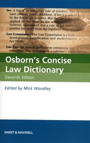 Imagen del vendedor de Osborn's Concise Law Dictionary a la venta por WeBuyBooks