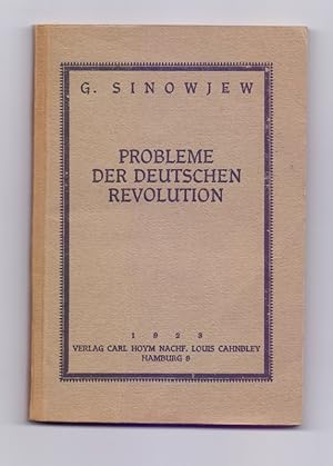 Bild des Verkufers fr Probleme der deutschen Revolution. zum Verkauf von Die Wortfreunde - Antiquariat Wirthwein Matthias Wirthwein