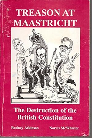 Immagine del venditore per Treason at Maastricht: Destruction of the British Constitution venduto da WeBuyBooks