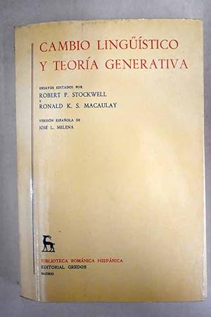Bild des Verkufers fr Cambio linguistico y teoria generativa zum Verkauf von Alcan Libros