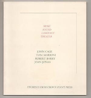 Immagine del venditore per Music, Sound, Language, Theater: Etchings from Crown Point Press venduto da Jeff Hirsch Books, ABAA