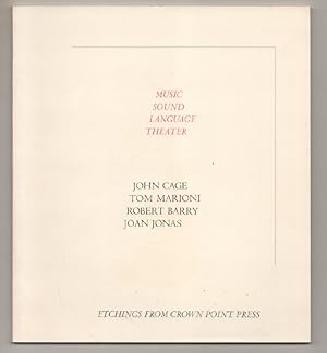 Image du vendeur pour Music, Sound, Language, Theater: Etchings from Crown Point Press mis en vente par Jeff Hirsch Books, ABAA