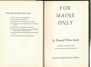 Imagen del vendedor de FOR MAINE ONLY a la venta por The Maine Bookhouse