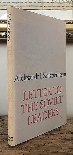 Bild des Verkufers fr Letter to the Soviet Leaders zum Verkauf von CARDINAL BOOKS  ~~  ABAC/ILAB