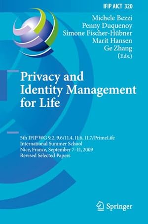 Immagine del venditore per Privacy and Identity Management for Life venduto da BuchWeltWeit Ludwig Meier e.K.