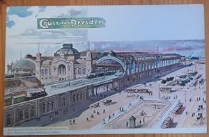 Ansichtskarte AK Dresden. Hauptbahnhof (Nach einer Zeichnung v. E. Limmer in der Illustrirten Zei...