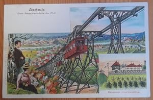 Ansichtskarte AK Loschwitz bei Dresden. Erste Bergschwebebahn der Welt mit Restaurant Loschwitzhö...