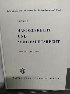 Image du vendeur pour HANDELSRECHT UND SCHIFFAHRTSRECHT. mis en vente par Libros Ambig