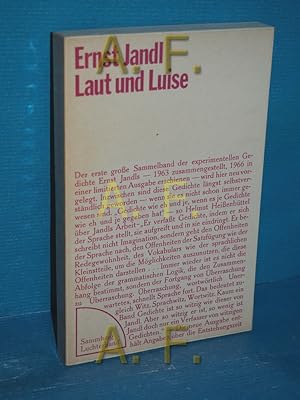 Seller image for Laut und Luise (Sammlung Luchterhand 38) for sale by Antiquarische Fundgrube e.U.