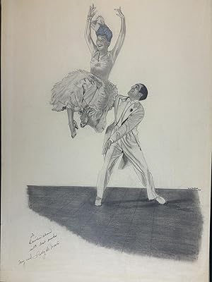 ORIGINAL SKETCH "THE DANCING DeMARCOS" [Signed]