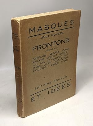 Imagen del vendedor de Frontons (premire srie): Baudelaire Verlaine Renan Mallarm Signoret Gasquet Nau Ghil De Faramond Gide Jammes Valry Cantacuzne Apollinaire Larbaud Godoy a la venta por crealivres