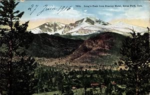 Imagen del vendedor de Ansichtskarte / Postkarte Estes Park Colorado USA, Long's Peak vom Stanley Hotel a la venta por akpool GmbH