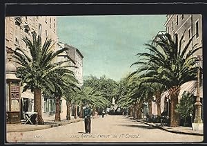 Carte postale Ajaccio, Avenue du Ier Consul