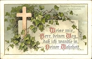 Bild des Verkufers fr Ansichtskarte / Postkarte Glckwunsch Konfirmation, Psalm 86 11, Weise mir, Herr, deinen Weg zum Verkauf von akpool GmbH