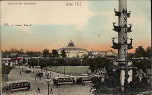 Ansichtskarte / Postkarte Wien 2 Leopoldstadt, Praterstern, Straßenbahnen