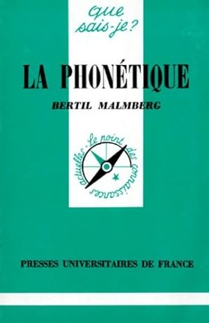 Image du vendeur pour La phon?tique - Bertil Malmberg mis en vente par Book Hmisphres