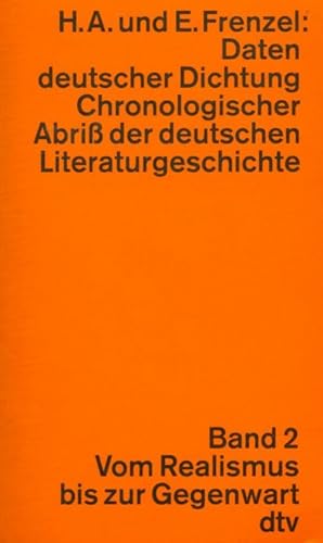 Image du vendeur pour Daten Deutscher Dichtung 2 - Frenzel mis en vente par Book Hmisphres