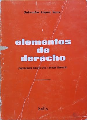 Imagen del vendedor de Elementos de Derecho (Especialmente Derecho Civil y Derecho mercantil) a la venta por Librera Alonso Quijano