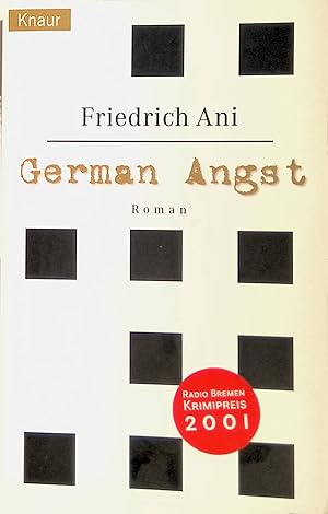 Imagen del vendedor de German Angst : Roman. 62054 a la venta por books4less (Versandantiquariat Petra Gros GmbH & Co. KG)