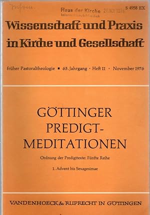 Bild des Verkufers fr Ordnung der Predigttexte, fnfte Reihe, 1.Advent bis Sexagesimae zum Verkauf von Antiquariat Jterbook, Inh. H. Schulze