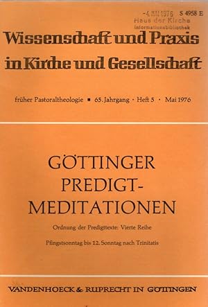 Bild des Verkufers fr Ordnung der Predigttexte, Vierte Reihe, Pfingstsonntag bis 12. Sonntag nach Trinitatis zum Verkauf von Antiquariat Jterbook, Inh. H. Schulze