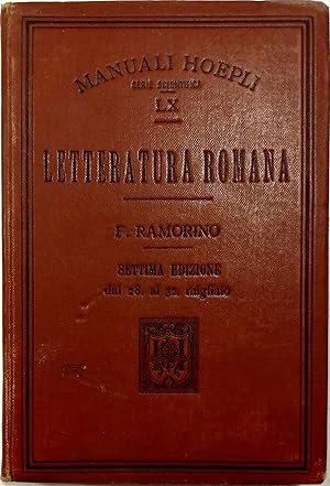 Bild des Verkufers fr Letteratura romana Settima edizione corretta zum Verkauf von Libreria Tara