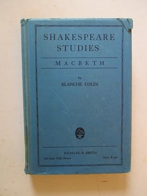 Seller image for Shakespeare Studies: Macbeth for sale by GREENSLEEVES BOOKS