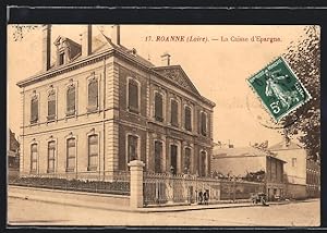 Carte postale Roanne, La Caisse d`Epargne