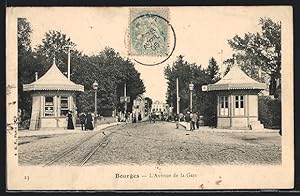Carte postale Bourges, L`Avenue de la Gare