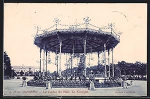 Carte postale Angers, le jardin du Mail, le Kiosque