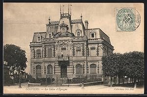 Carte postale Louviers, La Caisse d`Épargne