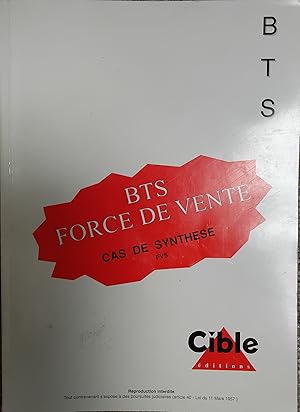 Seller image for BTS Force de vente : cas de synthse for sale by Tamery