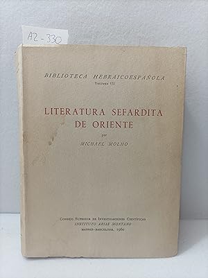 Seller image for Literatura sefardita de Oriente. for sale by AZAR LIBROS