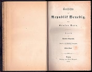 Bild des Verkufers fr Geschichte der Republik Venedig, Bd. 1-4 (komplett). 2., vollstndige Ausg. zum Verkauf von Wissenschaftliches Antiquariat Kln Dr. Sebastian Peters UG