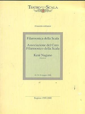 Bild des Verkufers fr Concerto sinfonico - Filarmonica della Scala Stagione 1999/2000 zum Verkauf von Librodifaccia
