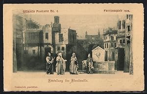 Ansichtskarte Oberammergau, Passionsspiele 1900, Bestellung des Abendmahls, Ganzsache Bayern