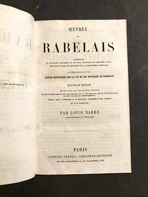 ?uvres. Précédée d'une notice historique. par Louis Barré.